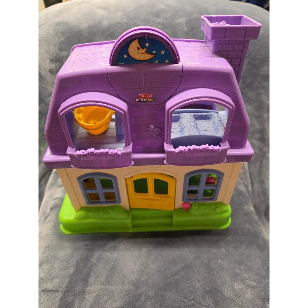 Fisher-Price Little People Happy Sounds Home Purple Dollhouse Playset B0002